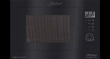 Kaiser magnetron EM 2510, multifunctionele magnetron (kwartsgrill, ontdooien, 12 automatische programma's - 21 bedieningsfuncties), 25.00 l, inbouwmagnetron, zwart glas, 25L, convectie, grill, 21 functies