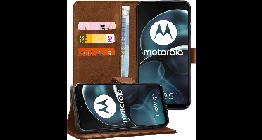 Hoesje geschikt voor Motorola Moto G14 - Portemonnee Book Case Bruin