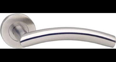 INTERSTEEL Gatdeel rechts 1276 Lisa 90°op rond rozet staal met 7mm nok RVS