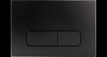 RAYBRO Mocha 35 - Mat Zwart - bedieningsplaat - druktoets wc - bedieningspaneel - Gechikt voor Geberit Delta inbouwreservoir, Sigma inbouwreservoir, REZI, Kronenbach en JomoTech.