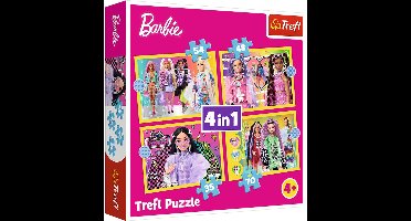 4 in 1 Barbie puzzel 35,48,54,70 Teile