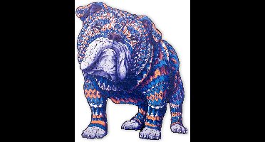 Houten puzzel Bulldog A4 formaat