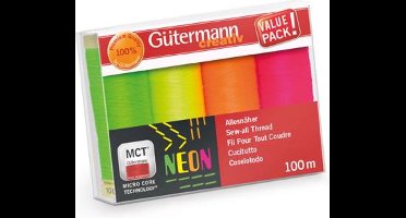 GÜTERMANN - ALLESNAAIGARENSET NEON - 4X100M - 1ST.