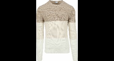 Blue Industry Pullover Strepen Beige - Maat XL - Heren - Pullovers