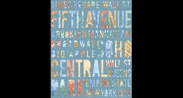 Dutch Wallcoverings - Loft- letters blauwgroen - M508-04