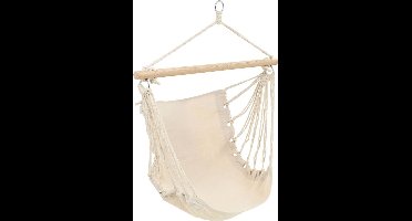 vidaXL - Hangstoel - creme - wit - (large)