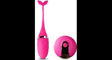 Luxe Vibrerend Ei met Afstandsbediening – Roze Opwind Ei met Walvisstaart – Draadloos Silicone Koppel Speeltje