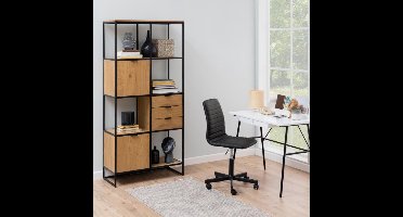 Boekenkast Walen Paper Mat Wild Eiken 183cm - Giga Living