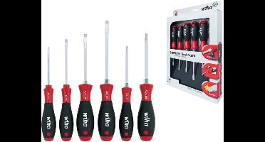 Wiha 308 ZK6 6-delige SoftFinish Schroevendraaierset - Sleuf/Pozidrive