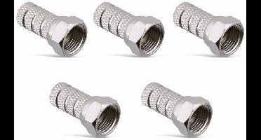 S-IMPULS F-connector, 4 mm, schroefbevestiging, 5 stuks