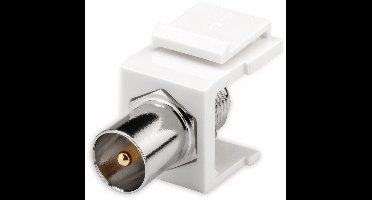 Keystone module F (v) - Coax IEC (m) / wit