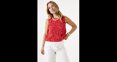 GARCIA Dames Top Rood Sleeveless