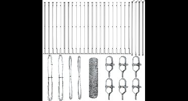vidaXL - Hekpaal. - Zilverkleurig
