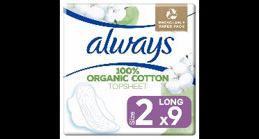 Always - Maandverband - Long - Cotton Protection - Met Vleugels - 9 Maandverband - 1 stuk