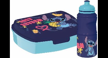Stitch lunch box set -Broodtrommel-Drinkfles-Disney Lunch box set -Schoolspullen
