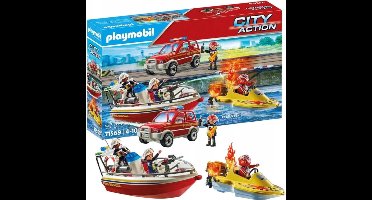 PLAYMOBIL Brandweer blust missie op het water - P-71569