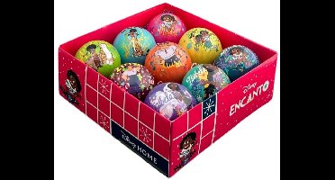 Kurt S. Adler kunststof kerstballen mix - disney encanto 7,5cm multi 9 stuks