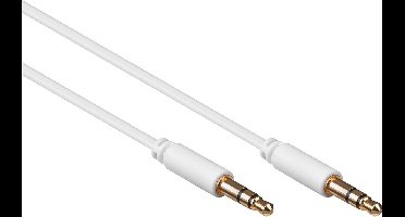 3,5mm Jack stereo audio slim kabel / wit - 3 meter