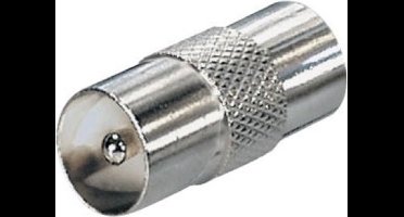 IEC (m) - IEC (m) coax koppelstuk / metaal