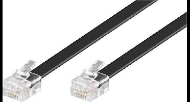 RJ12 - RJ12 telefoonkabel / zwart - 3 meter