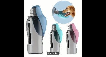 honden drinkfles voor onderweg 800 ml blauw