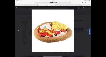 duvoplus playtime snack mat lekkere pizza 50x50x5cm meerkleurig