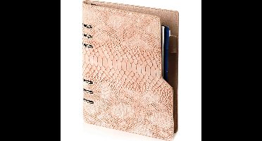 1016-68-P Clipbook A5 Planner Binder Croco Rose