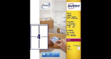 Avery L7169B-100 BlockOut zelfklevende etiketten QuickPeel, ft 99,1 x 139 mm (b x h), 400 etiketten 5 stuks