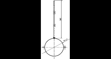 Kachelpijp ø120 pijpbeugel - staal - zwart