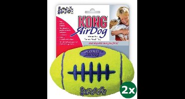 Kong airdog football geel 2x Medium 13x8 cm