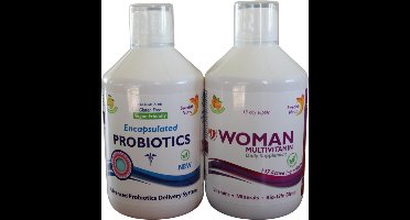 Voordeelpack Probiotics & Woman multivitamine, Al deze ingrediënten en nutriënten zorgen voor een verbetering van energie en uithoudingsvermogen. Deze blend valt onder de Multivitaminen en is nog eens gemixt met ijzer, amino