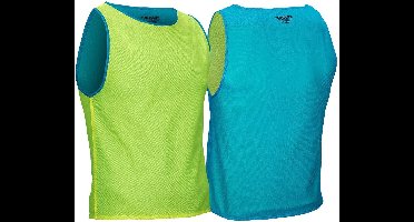 Avento Trainingshesje Dubbelzijdig - Pupil - Fluorgeel/Blauw
