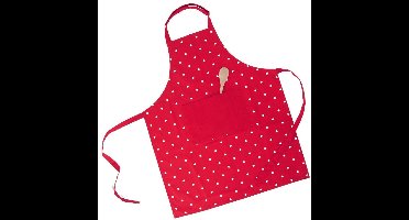 Orion TECKA - Katoenen Keukenfartuch - Rood - Stippen - Met Zak