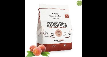 Marseille zeepvlokken perziken geur 750 g | Rampal Latour | Zuinig Ecologisch Milieuvriendelijk Hypoallergeen | Zonder conserveermiddel