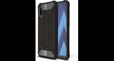 Ntech Hoesje Geschikt Voor Samsung Galaxy A50 Hybrid Armor Hoesje - Zwart