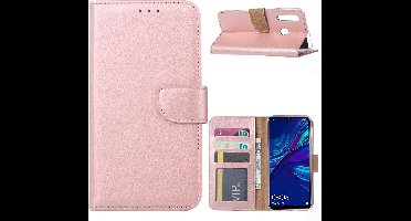 Ntech Hoesje Geschikt voor Huawei P Smart Plus (2019) Portemonnee Hoesje / Book Case - Rose Goud
