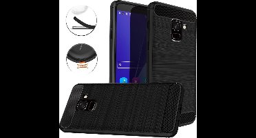 Ntech Soft Brushed TPU Hoesje Geschikt Voor Samsung Galaxy J6 (2018) - Matt Zwart