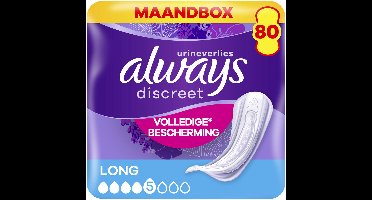 Always Discreet Verband Voor Urineverlies - Plus Long - Voordeelverpakking 8 x 10 stuks