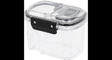 HI Voorraad bus - transparant - 700 ml - 14 x 11 x 10 cm - met deksel - voorraadbus/bakjes