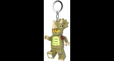 LEGO LED Sleutelhanger, man in triceratops-kostuum