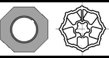 Adaptieset 8 kant 125 - LT60 en T6