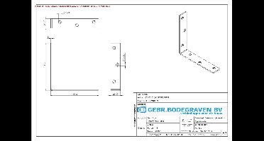 GB Stoelhoek elektrolytisch verzinkt 100mm 82406