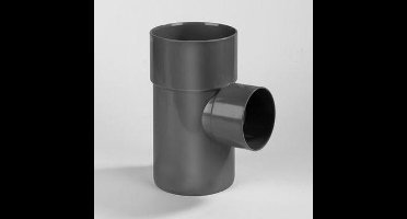 Dyka Verloop T-stuk 2x mof en 1x spie 87.5° PVC grijs keurmerk BRL52100 50 x 40mm