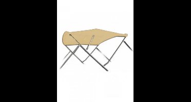 BREG Biminitop | RVS 3-boogs | Breedte 137 <> 152 cm - Hoogte 137 cm - Beige doek