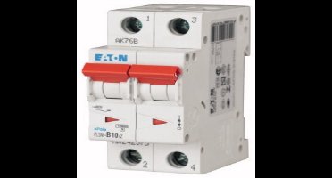 Eaton Installatieautomaat PLSM-C10/2-MW , C 10A , 2 Polig , 10 kA