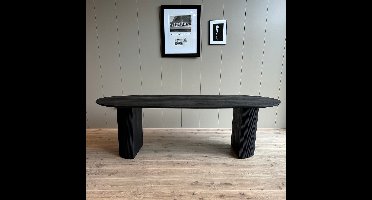 Old Inn - Eettafel Luca Deens Ovaal Zwart 240cm