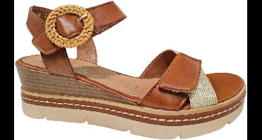 Remonte Bruine Leren Dames Sandalen - Bruin - 38