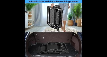 Ligstoel - Tuinstoelen - Strandstoel - Klapstoel - Zero Gravity - Opvouwbare - Draagvermogen van 160KG - Verstelbare met Verwijderbare Kussen, Hoofdsteun en Kopjeshouder m- Tuinset – Campingstoel – Tuinstoel – 2 Stuks - Zwart