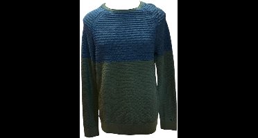 Cast Iron - Neck Cotton - Trui - mannen - Blauw/Groen - Maat L