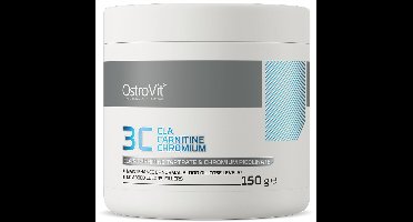 OstroVit 3C CLA L-Carnitine Chromium 150 g kiwi - L-carnitine-tartraat - CLA - Chroompicolinaat - Complex drie bewezen effectieve ingrediënten - Vetverbranding energie en balans